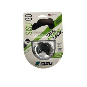 SISU GO Adult Mouth Guard Charcoal Black Sports Protection